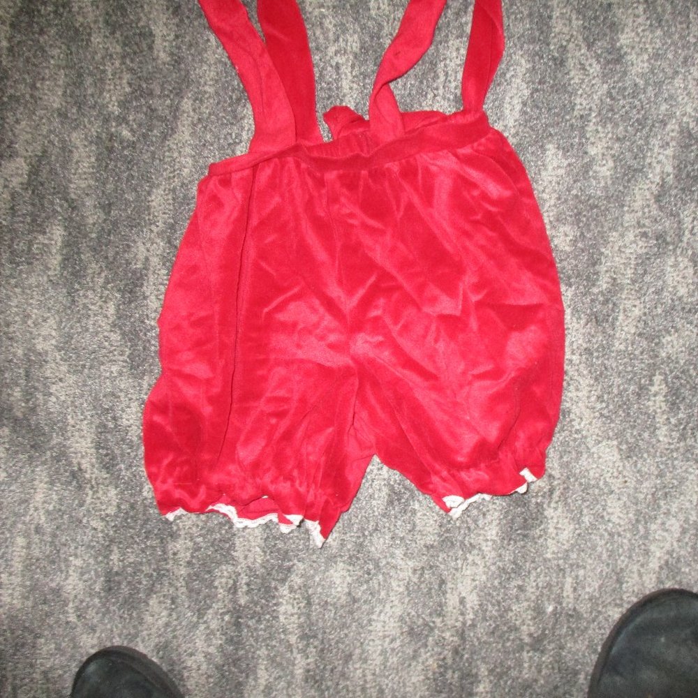 VINTAGE PICTURE PERFECT RED VELVET JOUPHERS SZ 6 X